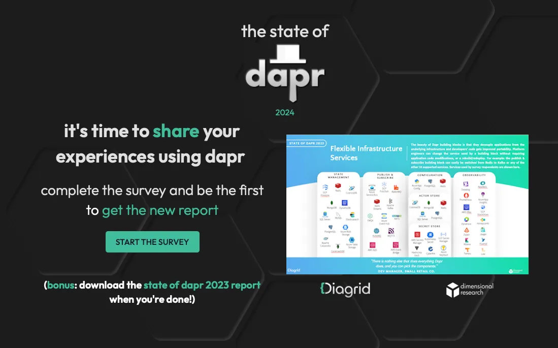 the state of dapr survey is Live!
